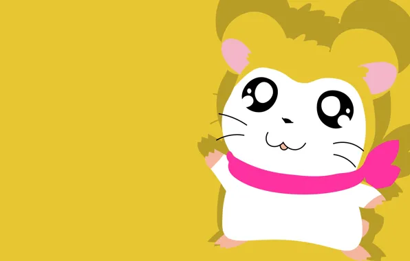 Hamster, mouse, yellow background