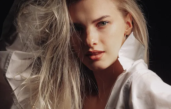 Model, portrait, blonde, Anastasia, Vadim Mironov