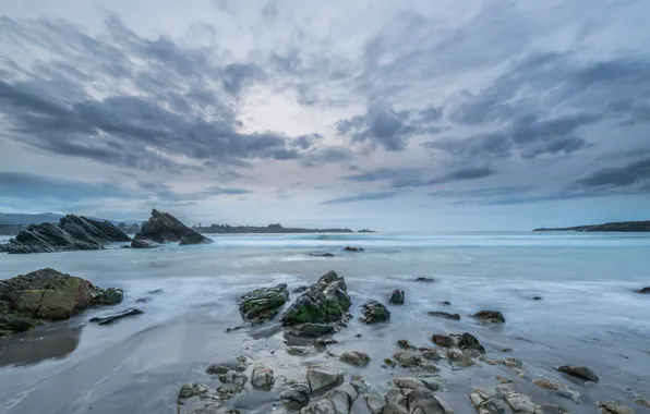 Sand, sea, wave, beach, summer, the sky, stones, shore
