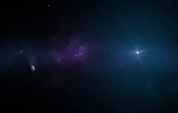 Picture space, nebula, star