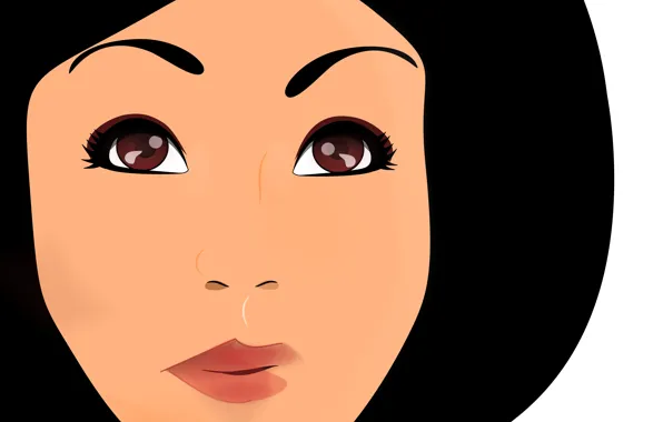 Picture eyes, girl, face, vector, lips