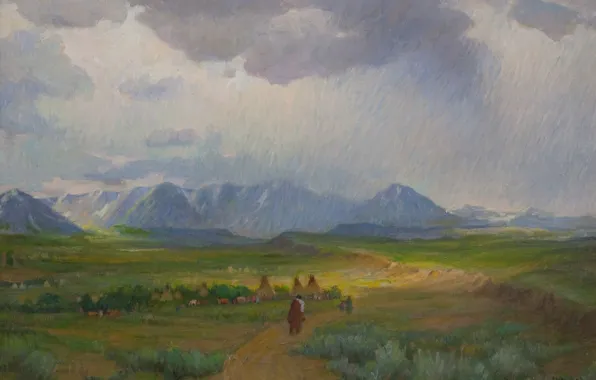 Overcast, Joseph Henry Sharp, Lure of the West
