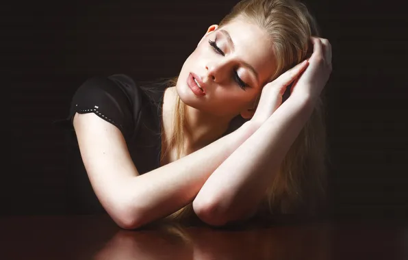 Portrait, blonde, Nastya, Evgeny Pimenov