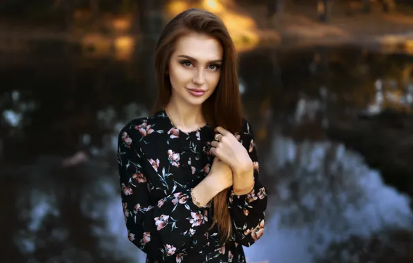Picture look, girl, nature, river, model, hair, beautiful, Nikolay Novikov