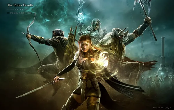 Sword, army, bow, staff, axe, elf, teso