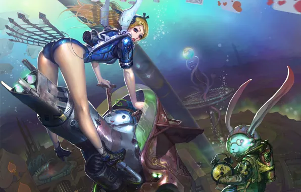 Card, girl, fiction, figure, watch, fantasy, art, girl