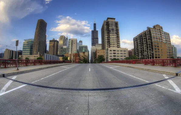 Bridge, the city, home, Chicago