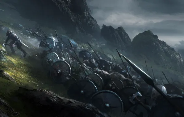 Warriors, Shields, The Vikings, Juan Pablo Roldan, Viking shield
