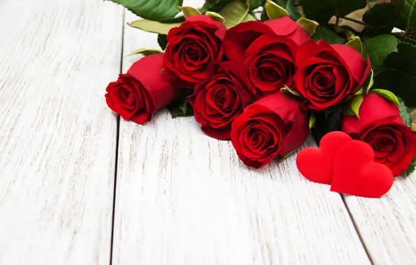 Picture love, roses, hearts, red, red, love, romantic, hearts