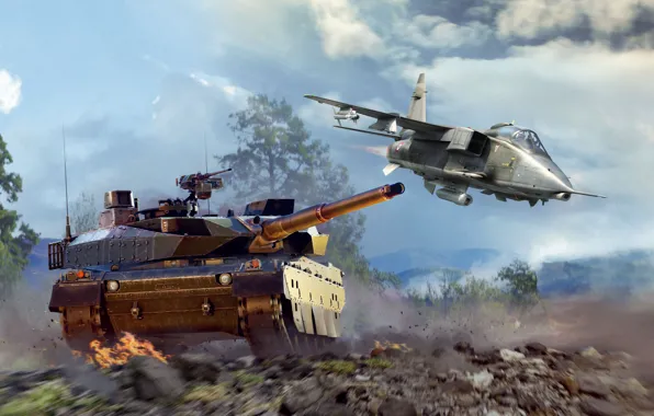 Picture The game, The plane, Fighter, Tank, Game, War Thunder