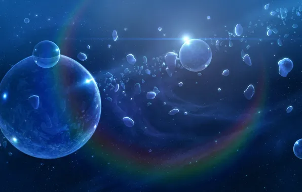 Lights, planet, Star, the dark background, JoeJazz