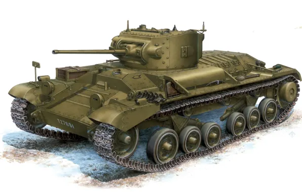 Picture figure, easy, art, The second world war, Valentine, Valentine, Mk III, British infantry tank