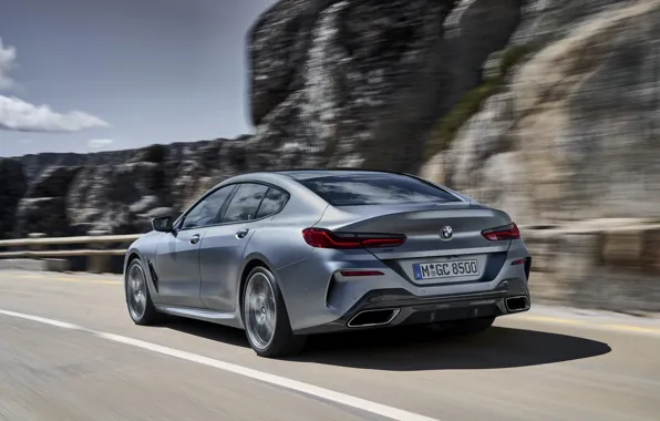 Coupe, BMW, the fence, back, Gran Coupe, 8-Series, 2019, the four-door coupe