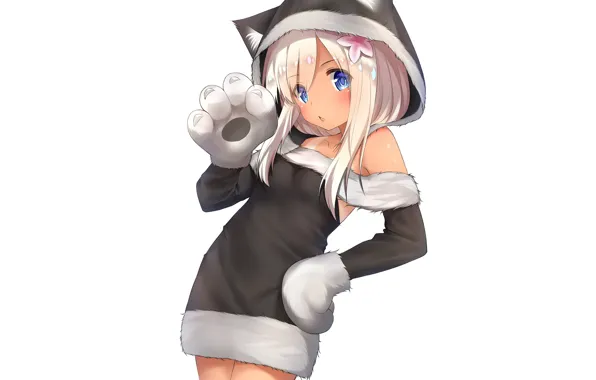 Girl, pussy, tunic