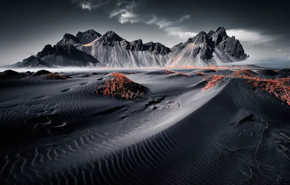 Picture mountains, Iceland, Westerhorn