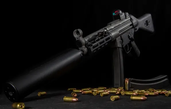 Background, machine, bullets, muffler