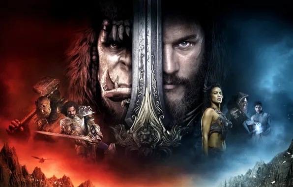Wallpaper Girl, Fantasy, Warcraft, Orc, Legendary Pictures, Men.