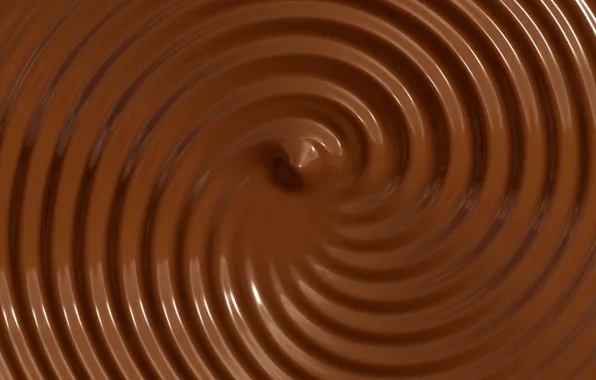 Circles, chocolate, texture, brown background, liquid