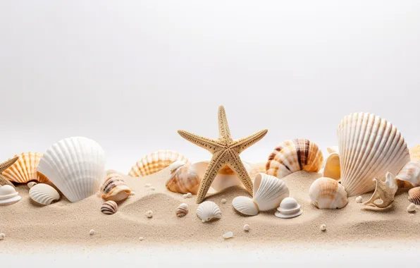 Sand, beach, background, shell, beach, texture, background, sand