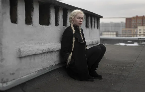 Girl, sweetheart, model, blonde, Braids, Wallpaper, beautiful, Jacket