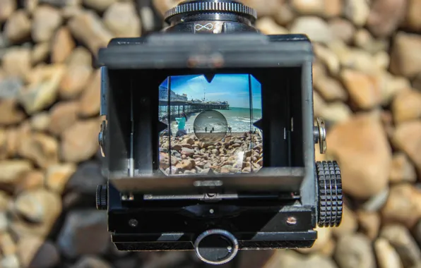 Beach, retro, focus, camera, the camera, retro, camera, old