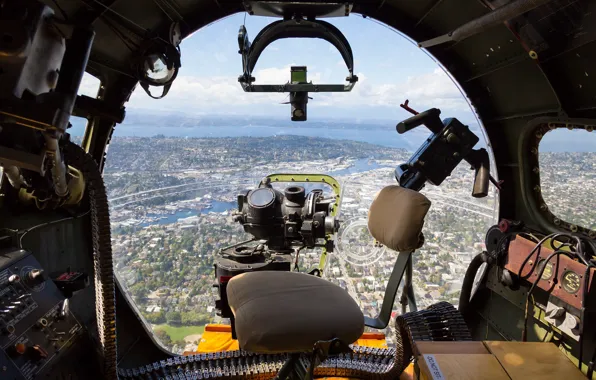 The city, weapons, helicopter