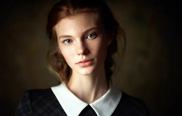 Portrait, freckles, the beauty, Alexander Vinogradov, Dasha Milko, Alexander Vinogradov