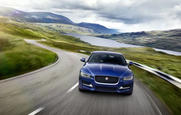 Road, speed, Jaguar XE R Sport