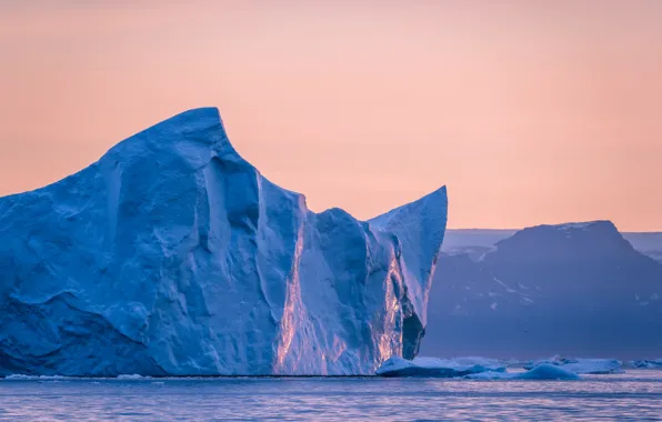 Ice, winter, sea, the sky, water, landscape, blue, nature