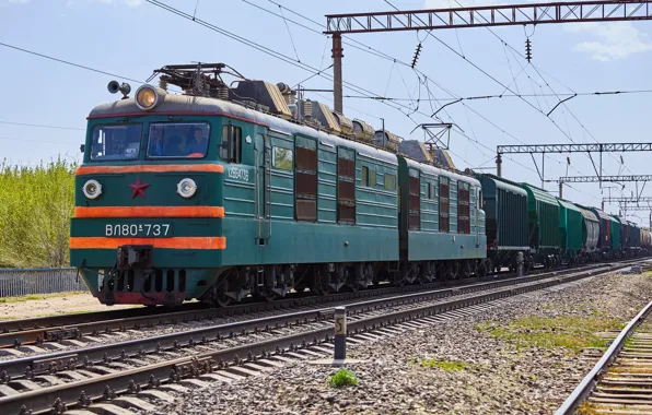 Locomotive, Train, Electric, ВЛ80К