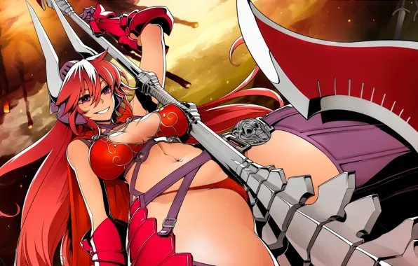 Demon, sake, sword, game, armor, devil, weapon, boobs