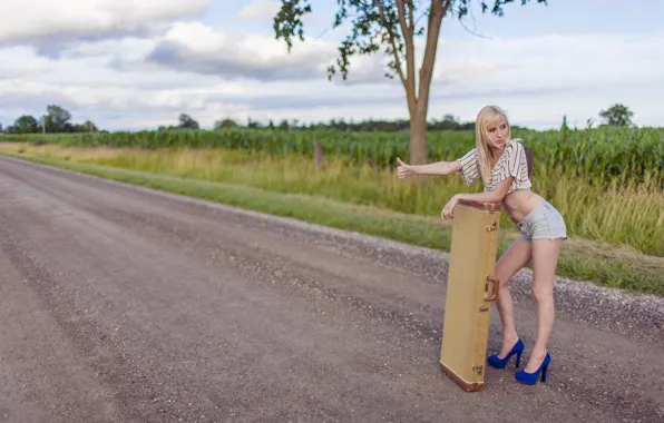 Road, girl, the situation