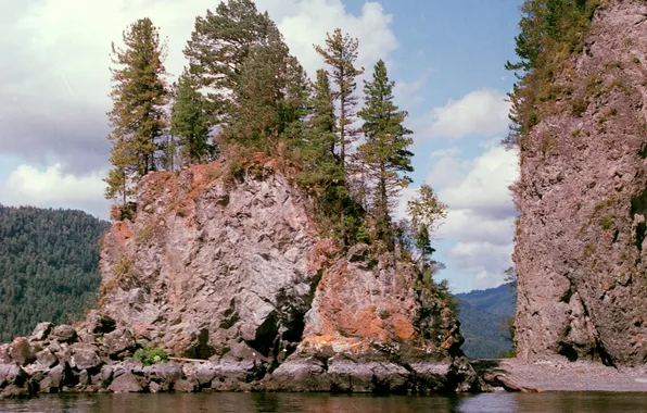 The Altai Mountains, Dark, Lake Teletskoye