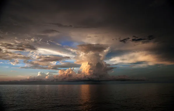 Picture sea, the storm, the sky, ruffle, cloud, cloud, gloomy