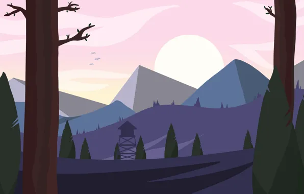 Nature, Mountains, Sunrise, Landscape