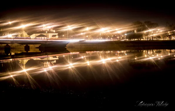 Lights, the way, Wallpaper, Bridge, Night, excerpt, beautiful, Saint Petersburg