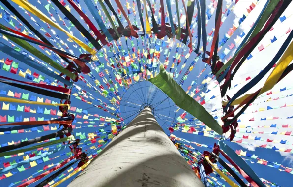 Post, Brazil, flags, Salvador, Bahia