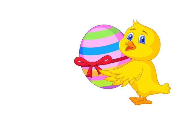 Picture background, holiday, gift, egg, art, Easter, bow, chicken