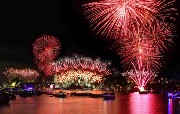 New Year, fireworks, Sydney