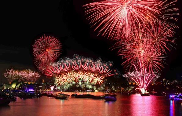New year, fireworks, sydney