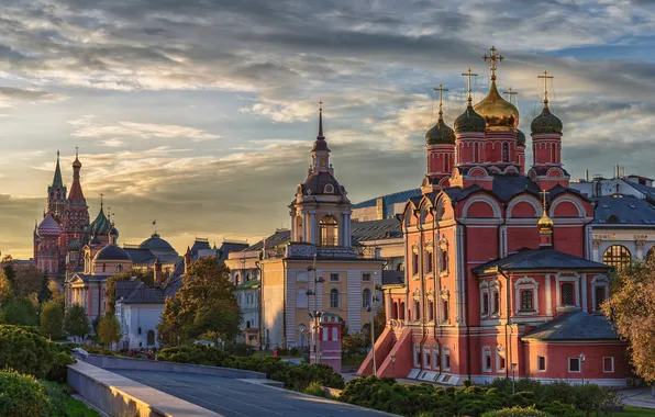 Picture building, Church, Moscow, temple, St. Basil's Cathedral, Russia, architecture, the monastery