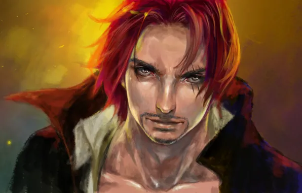 Picture look, art, guy, One Piece, shanks, Big Jackpot