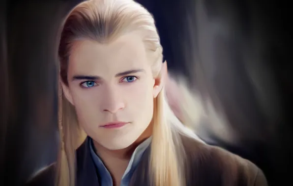 Picture face, elf, the Lord of the rings, art, Orlando bloom, lord of the rings, Legolas
