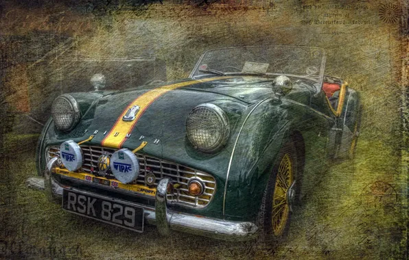 Picture machine, style, background, Triumph TR 4