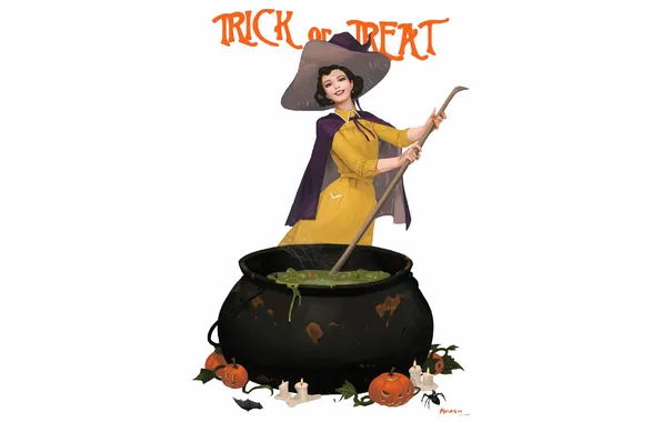 Hat, pumpkin, Halloween, witch, boiler, potion