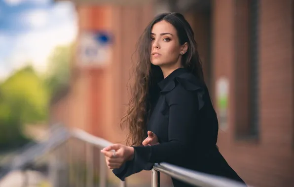 Picture look, girl, pose, hair, portrait, bokeh, Claudia