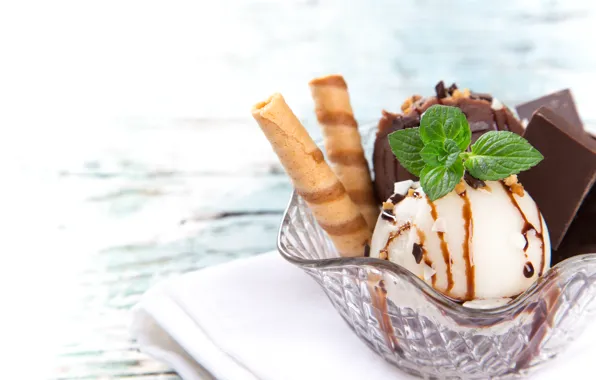 Chocolate, ice cream, dessert, sweet sticks