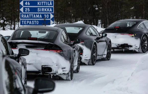 Picture winter, 911, Porsche, Finland, tests, 992, prototypes