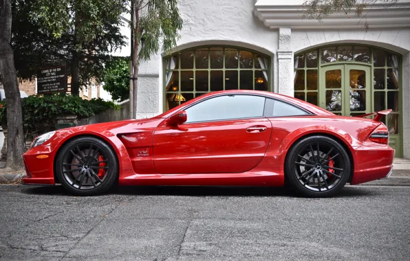 Picture Mercedes, Red, AMG, Black Series, SL65