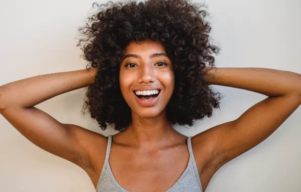 Joy, positive, brown eyes, brown eyes, joy, positive, cute girl, curly hair